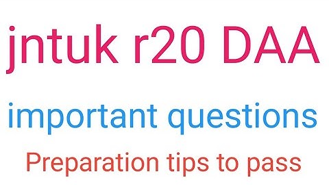 jntuk r20 DAA important questions