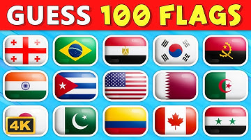🌎🚩 Guess the Country by the Flag Quiz! Can You Guess the 100 Flags? | Quiz DingDong