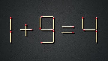 Move only 1 stick to make equation correct | Matchstick Puzzle 1+9=4