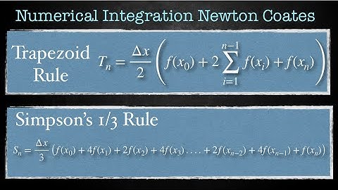 Trapezoid and Simpson