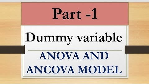 Dummy variable , ANOVA and ANCOVA MODEL (@s2economicsclasses803 )