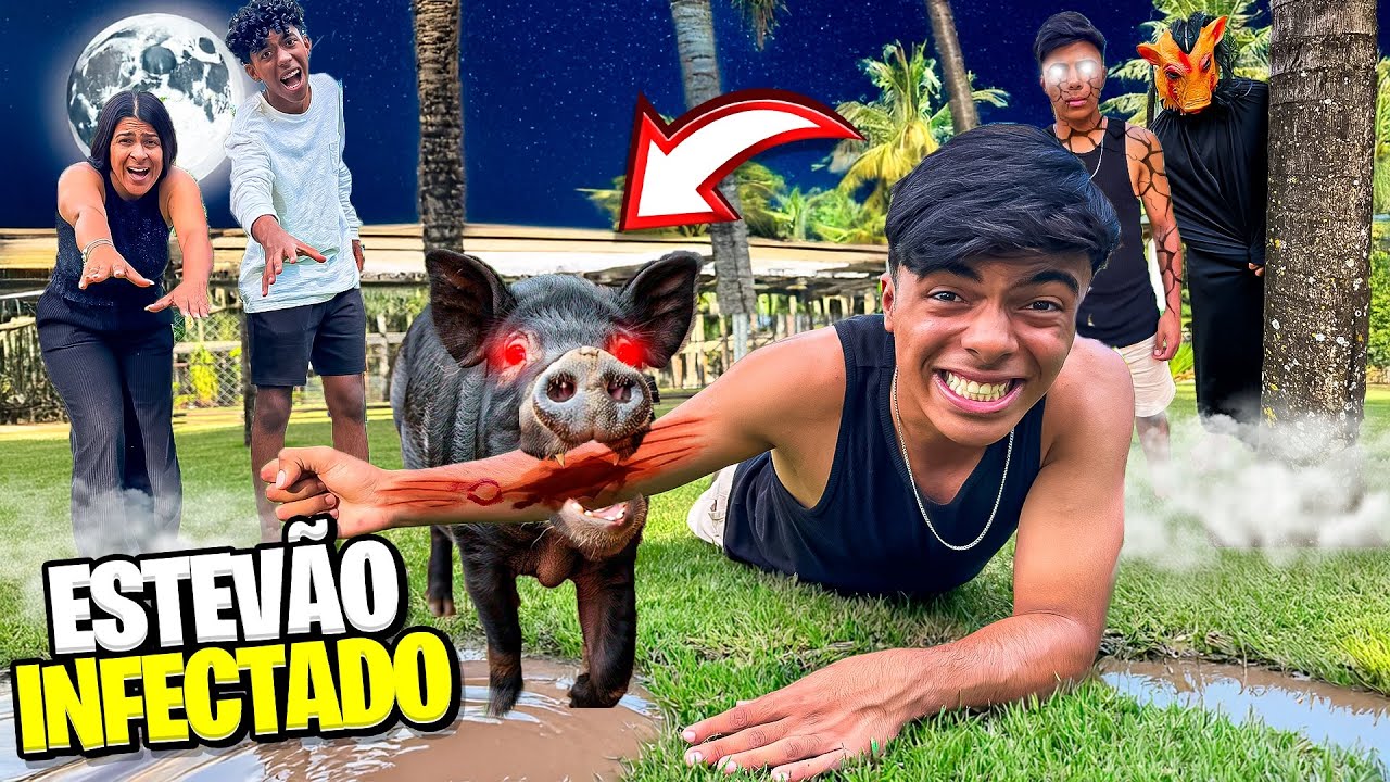 ESTEVÃO FOI INFECTADO COM A MORDIDA DO PORCO DA DARK WEB!! *vou para o hospital