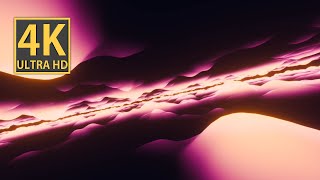 Abstract Background Video 4K Screensaver Tv Vj Loop Neon Pink Gold Clouds Sky Hypnotic Relaxing Calm