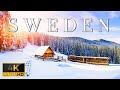 FLYING OVER SWEDEN 4K UHD Relaxing Music With Stunning Beautiful Nature 4K Video Ultra HD 