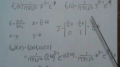 Statistical Distributions: Derive the F Distribution