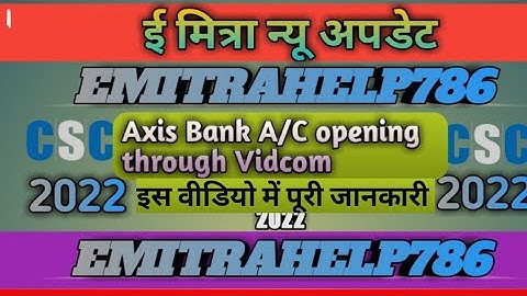 #vidcom #vidcombusinesssolutionpvtltd #axisbankxis Bank A/C opening through Vidcom