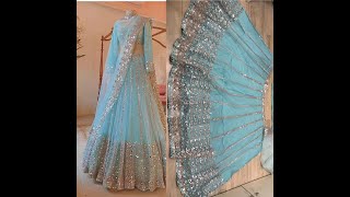 Gorgeous Designer Sky Soft Net Lehenga screenshot 3