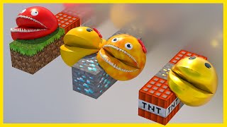 ➤ Pacman vs Ms. Pacman and Evil Pacmanes  [Softbody race]