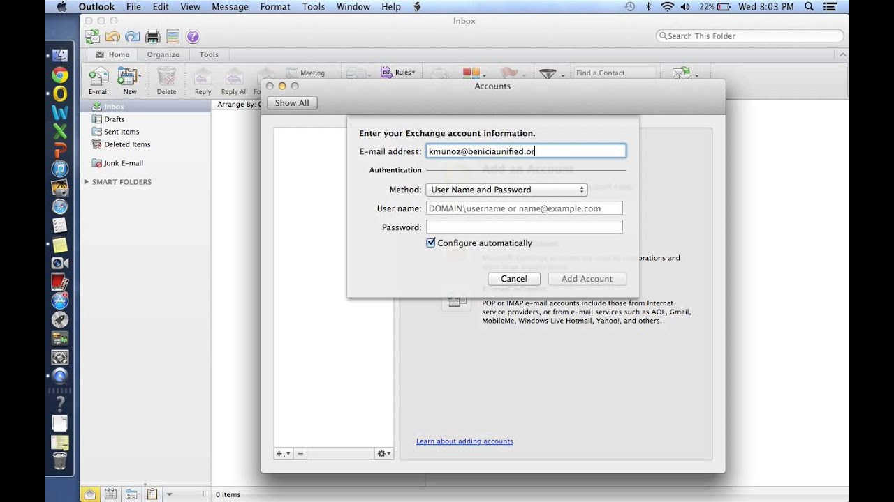 Setting Up MS Outlook on MacBook Pro YouTube