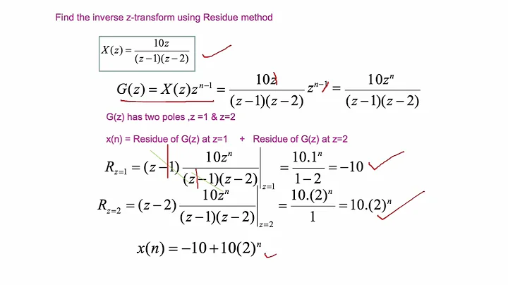 Inverse z Transform Residue Method