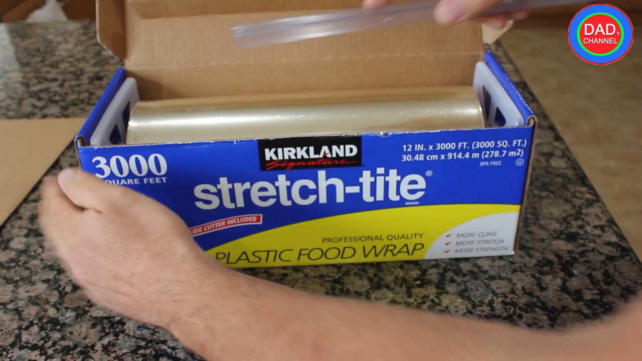 Plastic Food Wrap Stretch-tite Kirkland Cling Clear with Optional Slide Cutter 