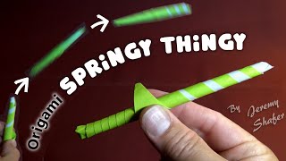 Origami Springy Thingy  ( Jumping Stick )