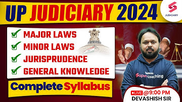 UP Judiciary Syllabus 2024 | UPPCS J Syllabus | UP Judiciary Syllabus | Devashish Sir