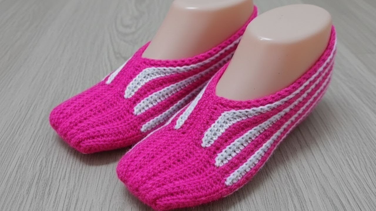 سليبر كروشيه نسائي بسيط وسريع | مناسب لجميع المقاسات