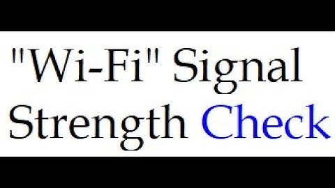 Check "wi-fi" Signal Strength Through Command Prompt