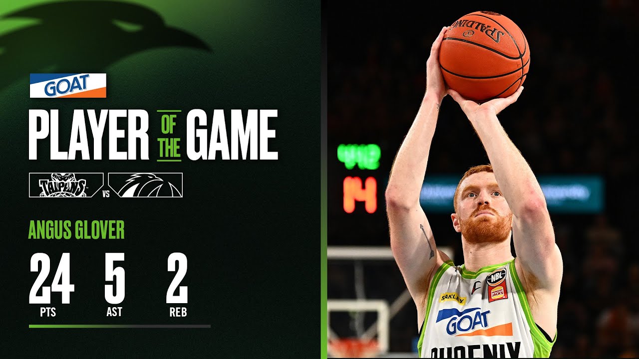 Лучший игрок матча по версии GOAT — Ангус Гловер (9-й раунд против «Тайпанс», NBL26)