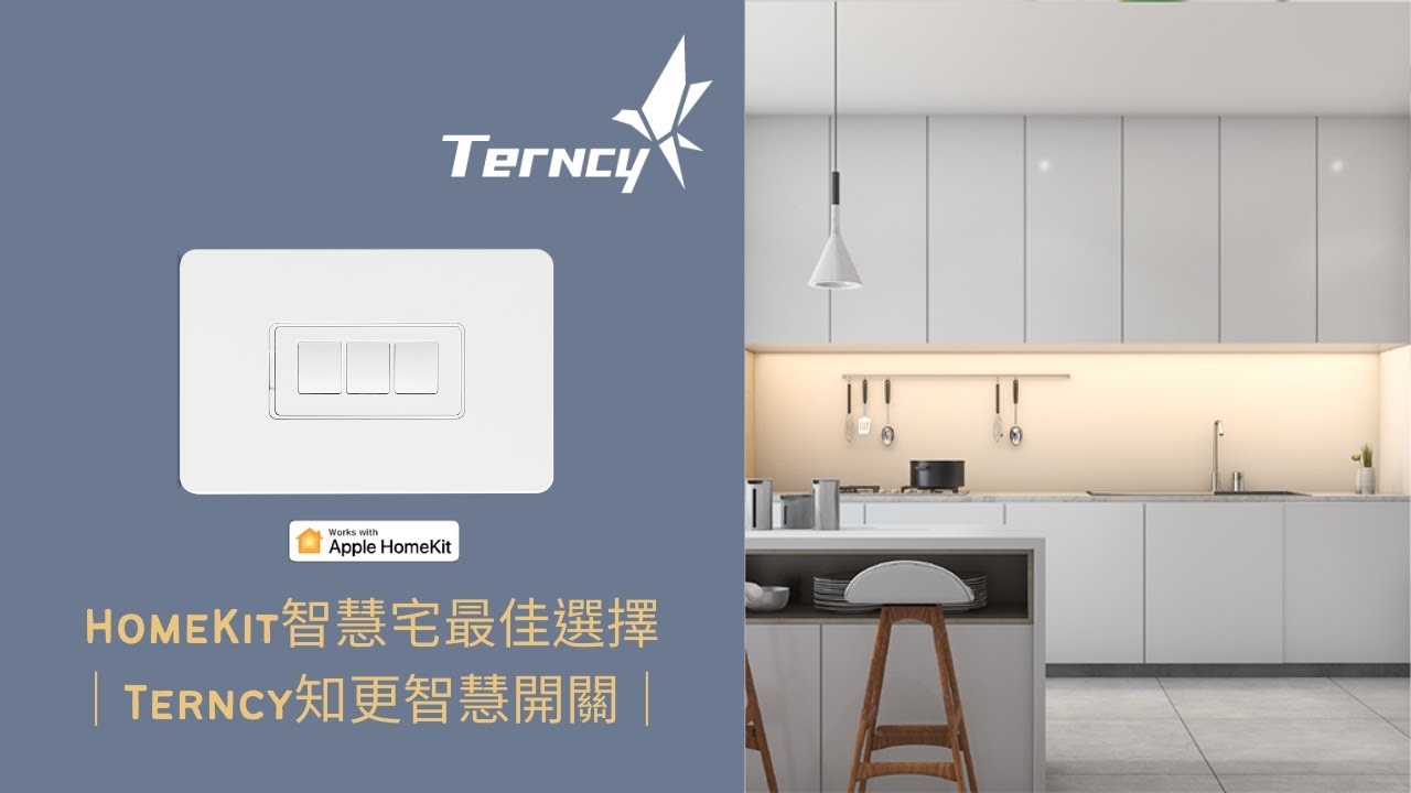 Terncy 知更智能開關 HomeKit直連 語音APP控制 台灣規格 Terncy Apple Homekit Certificated Wall Switch Bluebird Intro