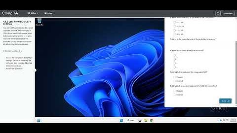 💻 CompTIA A+ Lab 4.1.2 — Find BIOS/UEFI Settings