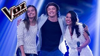 Video voorbeeld van "Celena, Karol y Sebastián cantan ‘Titanium’ | Batallas | La Voz Teens Colombia 2016"