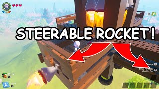 How to make a STEERABLE ROCKET in Fortnite LEGO mode