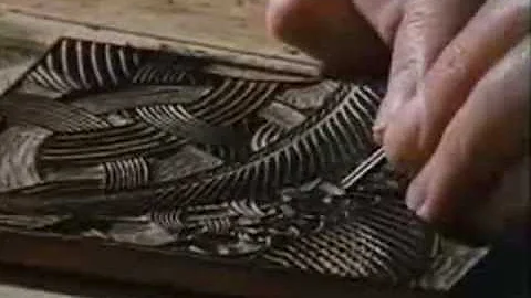 M.C. Escher - Creating The "Snakes" Woodcut