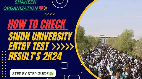 How To Check Sindh University Entry Test 2k25-26 Result‼️|Entry Test Result Check|✅#uos #shortvideo