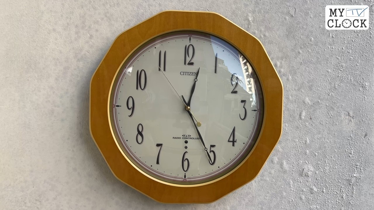 Citizen 8MY403AZ 34cm Wooden Radio Wall Clock | シチズン 8MY403AZ