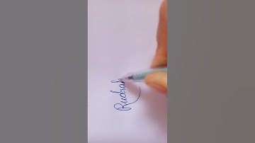 name signature "Rudrakshi" in cursive writing #shorts#@shilawriting