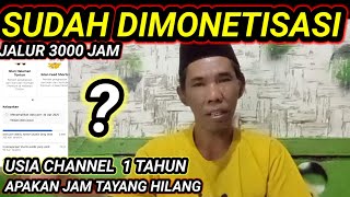 Sudah di Monetisasi  jam tayang hilang