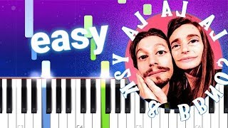 Video thumbnail of "Y2K, bbno$ - Lalala (100% EASY PIANO TUTORIAL)"