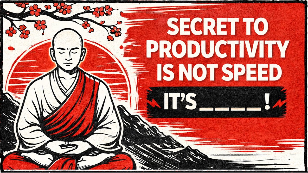 The Secret Zen Productivity System  in 7 mins, Gets You More Done, Opposite to Western Hustle !!