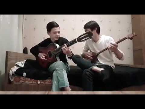 Казахская домбра и гитара здорово