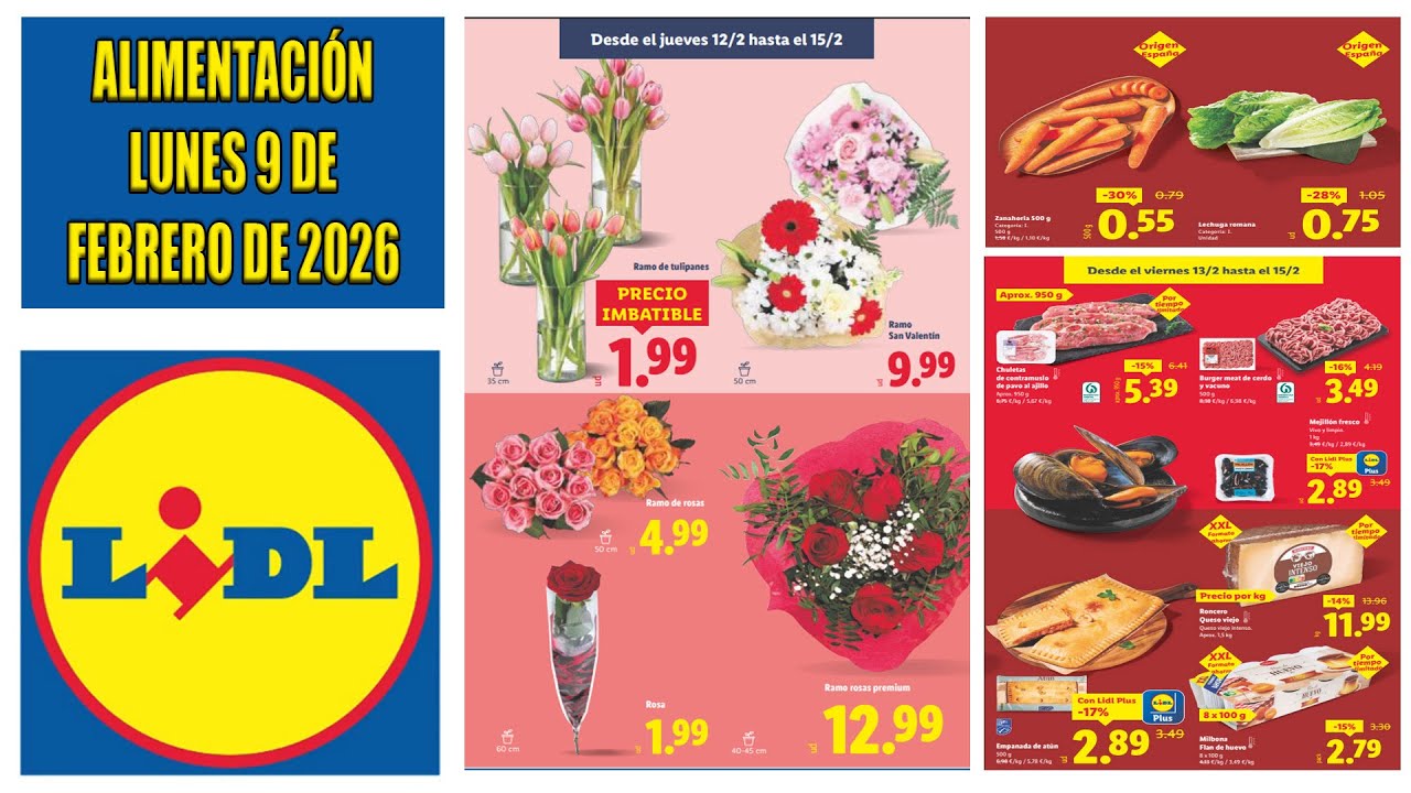 ALIMENTACIÓN LIDL 9 de FEBRERO de 2026 | LIDL alimentación | Folleto LIDL 9 DE FEBRERO DE 2026