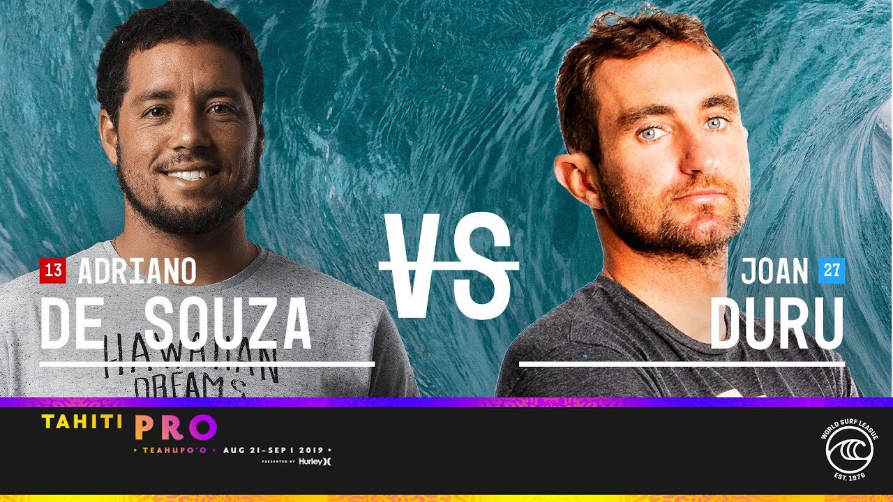 heat 3 ps4 Adriano de Souza vs. Joan Duru - Round of 16, Heat 3 - Tahiti Pro Teahupo'o 2019