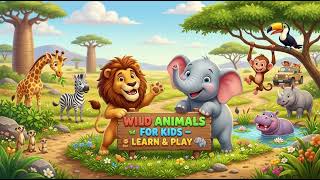 Animales Salvajes para Niños Vol. 2 🦓🦁 | Aprende Animales y Sonidos | Video Infantil