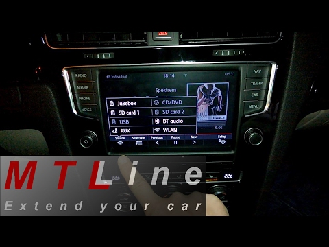 DLNA music streaming over Wifi - VW Golf 7 with Discover Pro - predvajanje glasbe preko Wifi