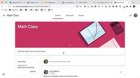 STUDENT VIEW  Students find the Stream in Google Classroom