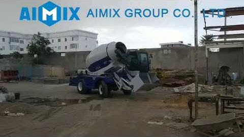 AIMIX Self Loading Concrete Mixer and Diesel Concrete Pump Working in  Uzbekistan 2