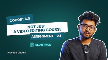 2nd Assignment (Slow pace)/ @TharunSpeaks / Not just a video editing course
