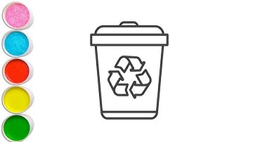 Dustbin drawing | How to draw dustbin