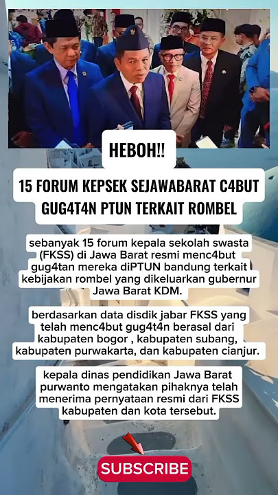 KEPSEK SEJAWABARAT C4BUT GUG4T4N PTUN#viral #dedimulyadi #shortsvideo #beritaterkini