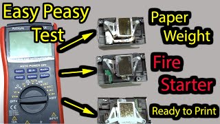 Good or Bad? Testing a L1800 Printhead with Multimeter Revealed!