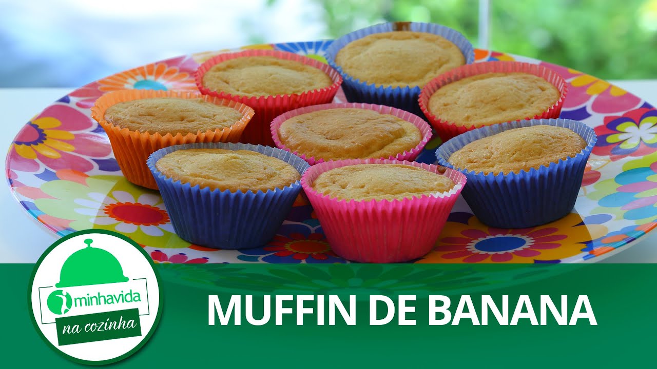 Muffin de banana é uma ótima opção para o lanche da tarde das crianças