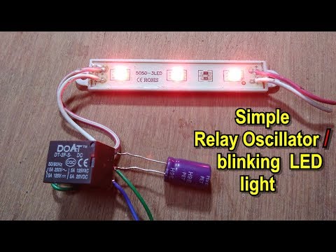 Without IC | How To Make Simple Oscillator/flashing/blinking Lights Using DC Relay
