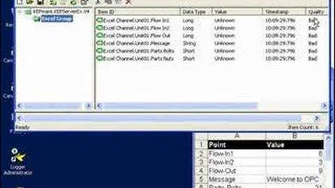 OPC Quick Client by Kepware - Connecting to Microsoft Excel