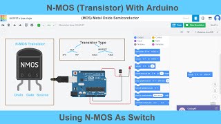 N-MOS Transistor  With Arduino Tinkercad