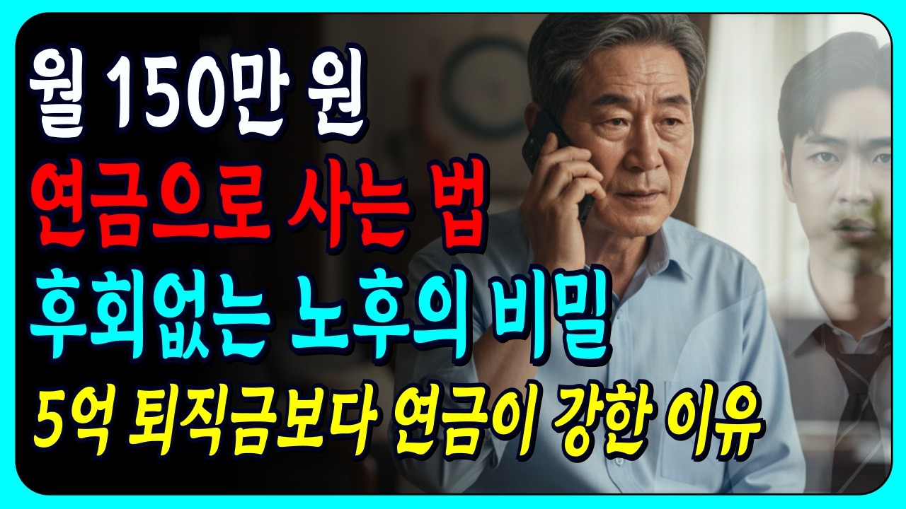 연금 150만원 vs 퇴직금 5억, 월 150만원 연금으로 사는 법, 후회없는 노후의 비밀