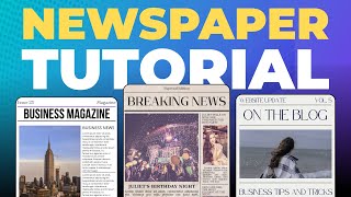 Canva Newspaper Template Tutorial | How To Create Newspaper on Canva screenshot 4