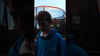 Trampoline football tricks into my swimming pool