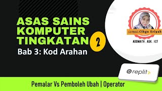 ASK T2 | Kod Arahan |  Pemalar dan Operator